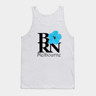 BORN Melbourne Blue Hibisus Tank Top